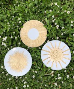 بشقاب سفالی طلاکوب مجموعه 3 عددی